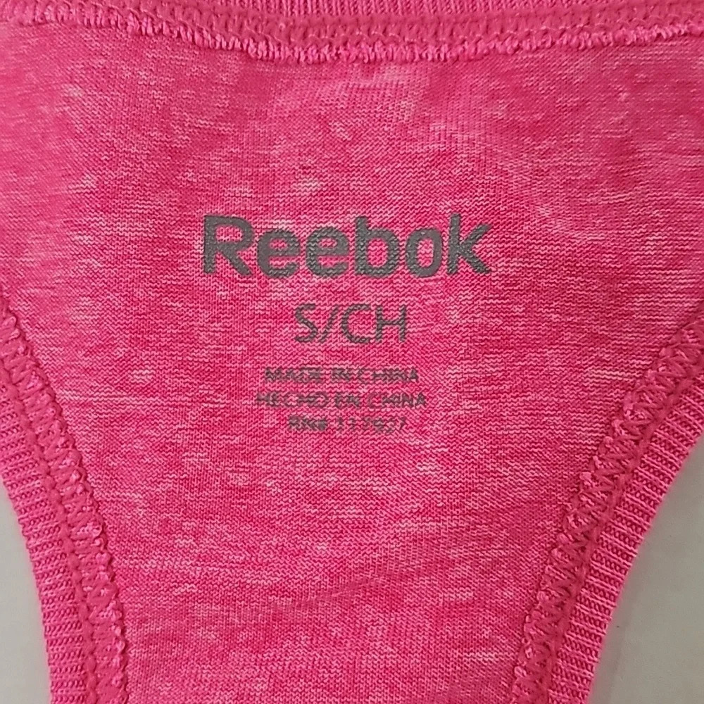 REEBOK "Finish Reebok Strong" Racerback Tank Pink Size S - Picture 8 of 9